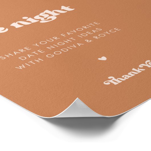 Poster Sucre Brown rétro élégant (Coin)