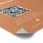 Poster Sucre Brown rétro élégant Capturez le signe d'amou (Coin)