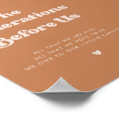 Poster Sucre Brown Rétro Les Générations Avant Nous (Coin)