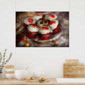 Poster Sucré - Cupcake - Cupcake de velours rouge (Cuisine)