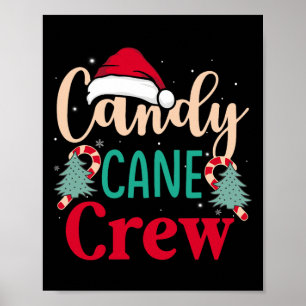 Poster Sucre de canne Crew Fun Noël bonbon Lover Noël Wom