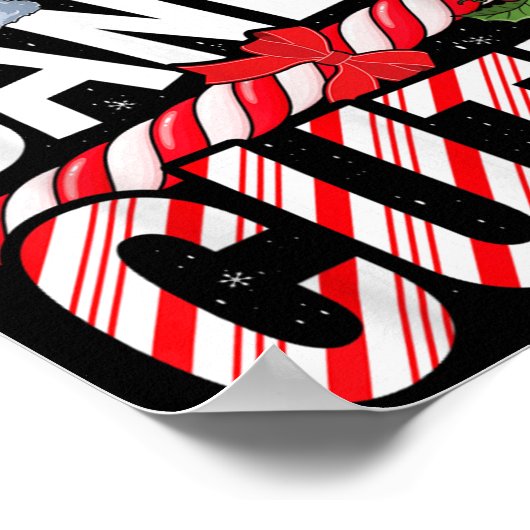 Poster Sucre de canne Cutie Noël Noël Noël Filles Filles (Coin)