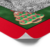 Poster Sucre de canne de cookies de vacances Créez votre  (Coin)