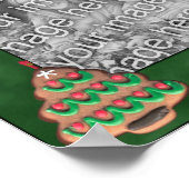 Poster Sucre de canne de cookies de vacances Créez votre (Coin)