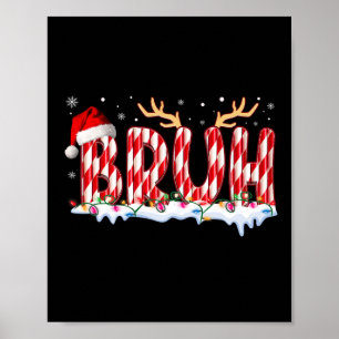 Poster Sucre de canne De Noël Bruh Pour N Garçons Drôle X