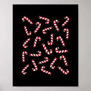 Poster sucre de canne de noël chemise enfants sucres de c
