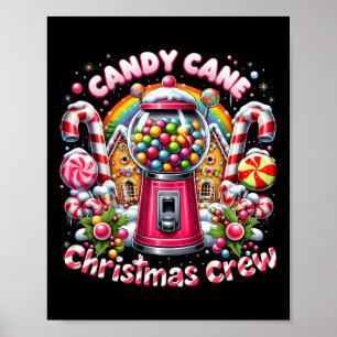 Poster Sucre de canne de Noël Crew House Candy Sécurité C