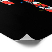 Poster sucre de canne de noël père Noël xmas enfants jeun (Coin)