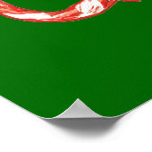 Poster Sucre de canne Joyeux Noël rayé (Coin)