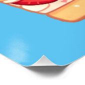 Poster Sucré délice : Tartelette à la fraise brillante (Coin)