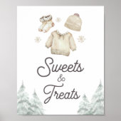Poster Sucreries et friandises Bébé d'hiver Il fait froid (Devant)