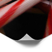 Poster Sucres de canne Noël Vacances Blanc Vert et Rouge (Coin)