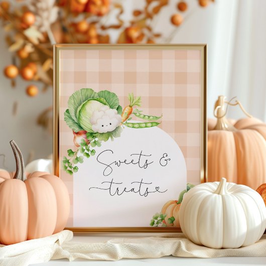 Poster Sucres et friandises citrouilles d'automne cultivé