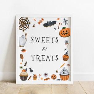 Poster Sucres et friandises d'Halloween