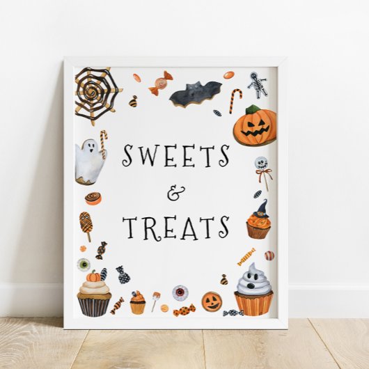 Poster Sucres et friandises d'Halloween