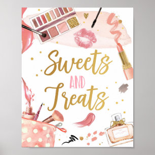 Poster Sucres et friandises Spa Party Maquillage Glamor G
