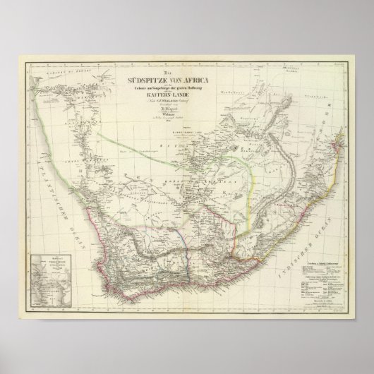 Poster Sud v Afrique - Afrique du Sud (Devant)