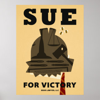 poster "Sue for Victory"