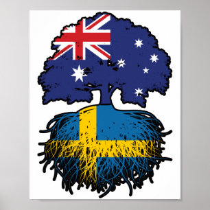 Poster Suède Australie Australie Australie racine arbre