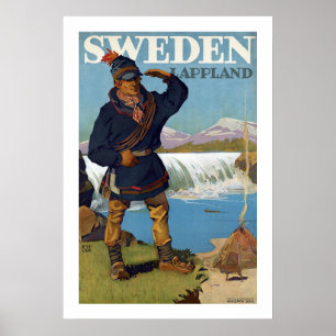 Poster Suède ~ Lappland