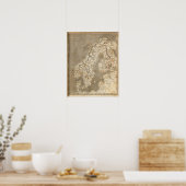 Poster Suède, Norvège Carte par Arrowsmith (Cuisine)