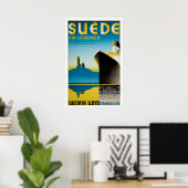 Poster Suede Suède Vintage Ship Advertisement (Bureau à domicile)