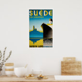 Poster Suede Suède Vintage Ship Advertisement (Cuisine)