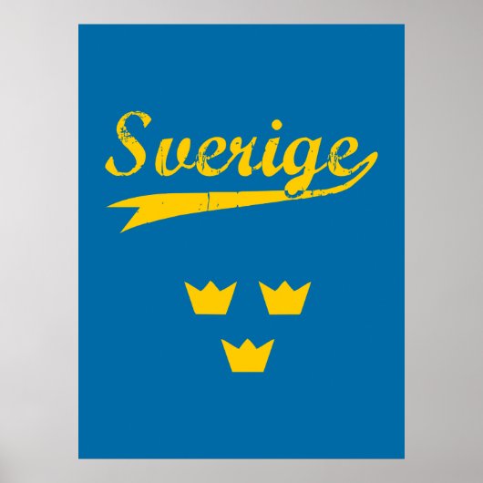 Poster Suède, Sverige, 3 couronnes, (Devant)
