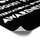 Poster Suffisamment de surdose Sensibilisation internatio (Coin)