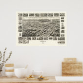 Poster Suffolk, VA Carte panoramique - 1907 (Cuisine)