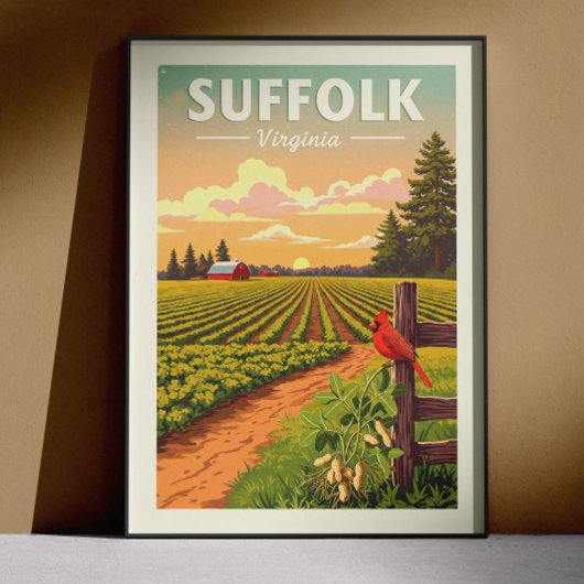 Poster Suffolk Virginie vintage