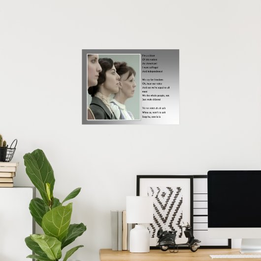 Poster Suffrage féminin (Bureau à domicile)