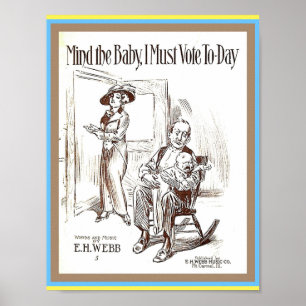 Poster Suffragette pour les droits de la femme Feuille de