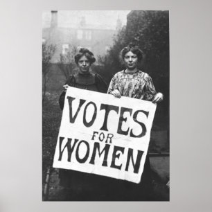 Poster Suffragettes - Annie Kenny, Christabel Pank