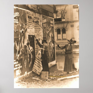 Poster Suffragettes de l'Ohio signalant des factures à