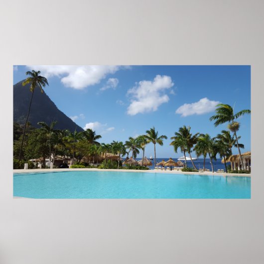 Poster Sugar Beach St. Lucia (Devant)
