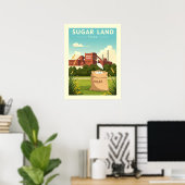 Poster Sugar Land Texas vintage (Bureau à domicile)