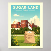 Poster Sugar Land Texas vintage (Devant)