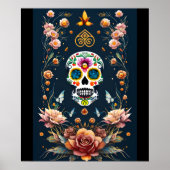 Poster Sugar Skull Art - Embrassez l'esprit festif (Devant)