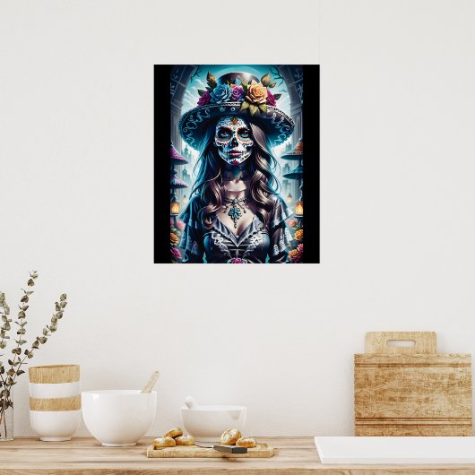 Poster Sugar Skull Art - Esprit festif (Cuisine)