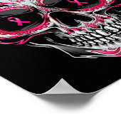 Poster Sugar Skull Cancer du sein Sensibilisation Pink Ri (Coin)