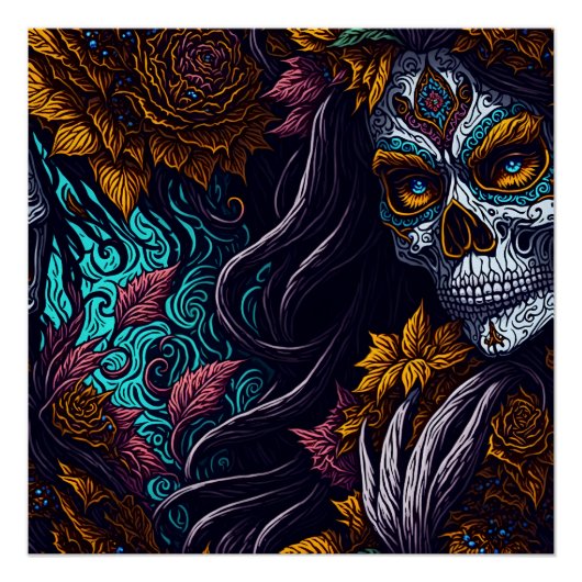 Poster Sugar Skull Catrina (Devant)