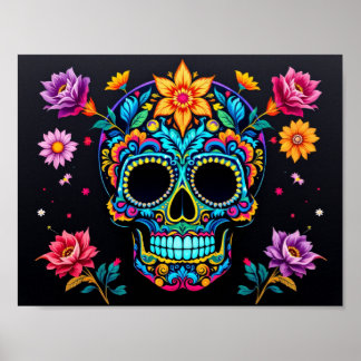 Poster Sugar Skull N Roses
