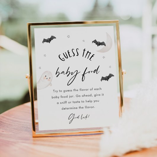 Poster SUGARBOO Guess the Baby Food Game Signe