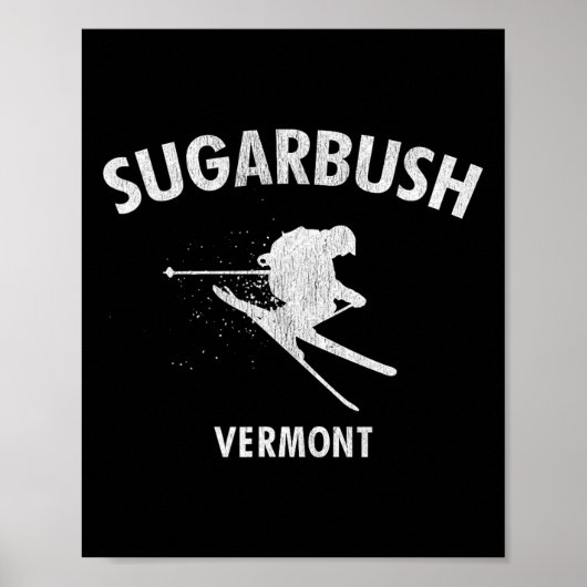 Poster Sugarbush Ski Tee Vermont Ski (Devant)