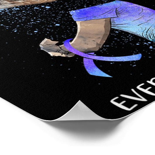 Poster Suicide Awareness I Wear Teal & Purple For Som (Coin)