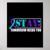 Poster Suicide Awareness Mental Health Tomorrow Semicolon (Devant)