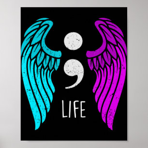 Poster Suicide Awareness  - Semi colon Life Angel