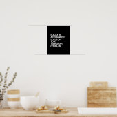 POSTER SUICIDE EST UNE SOLUTION PERMANENTE À UN PRO TEMPO (Cuisine)