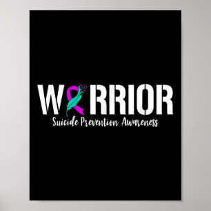 Poster Suicide Guerrier Purple Ribbon Prévention du suici
